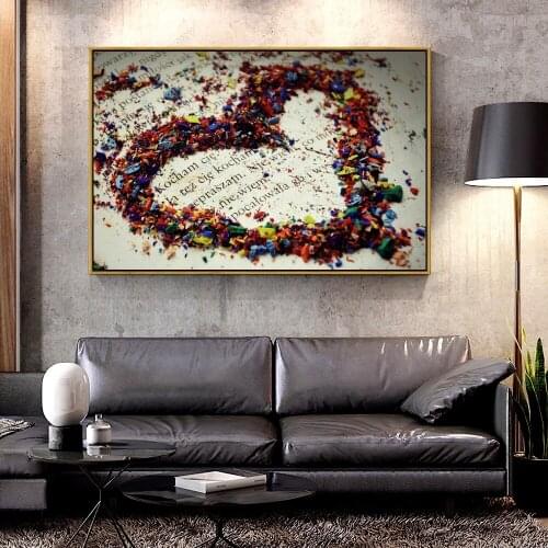 Forbeauty Oil Canvas Painting love-heart For Home Decoration Wall Art