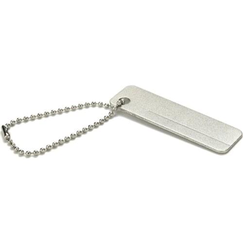 Outdoor Camping Tool EDC Pocket Diamond Stone Sharpener Keychain for Knife Fish Hook Finger Nail File