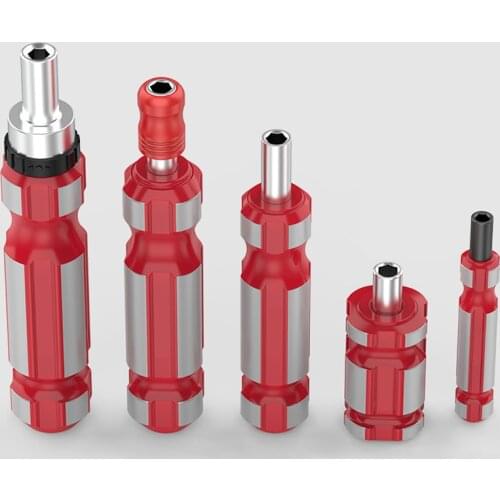 Magnetic Screwdriver Handle Ratchet Wrench Screw Socket Driver 1/4" or 4MM Hex Shank S2 Hand Tools Set