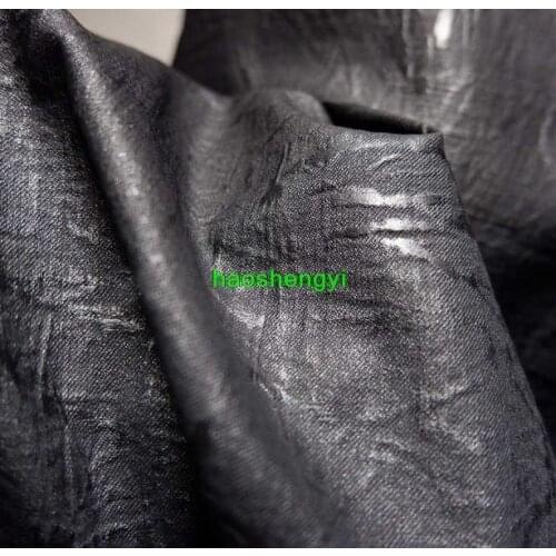 Wash water bump pattern matte nubuck leather garment fabric/half price