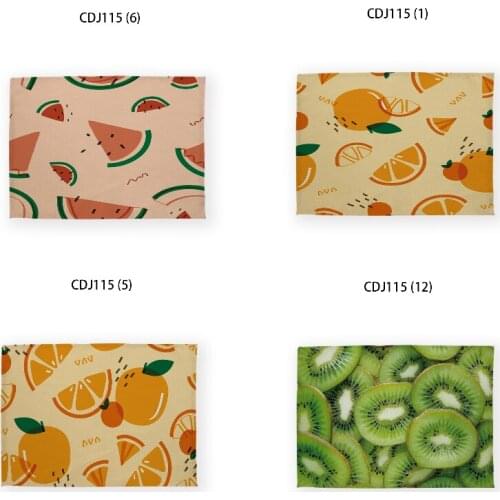 Cartoon fruit placemat dining table decor pink kitchen table mats kitchen table dinning table decoration Oilcloth on table table