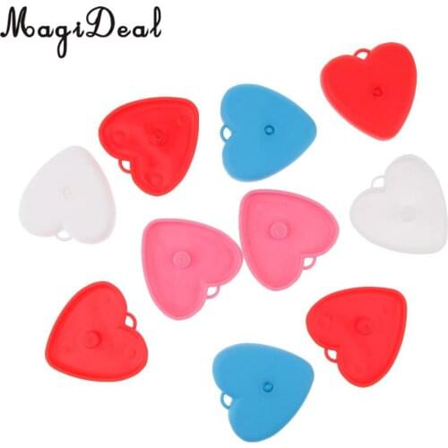 MagiDeal Pack of 10/Set Heart Shape Plastic Balloons Bearing Weight Block Set up Prop Party Decor for Wedding Birthday Party Acc