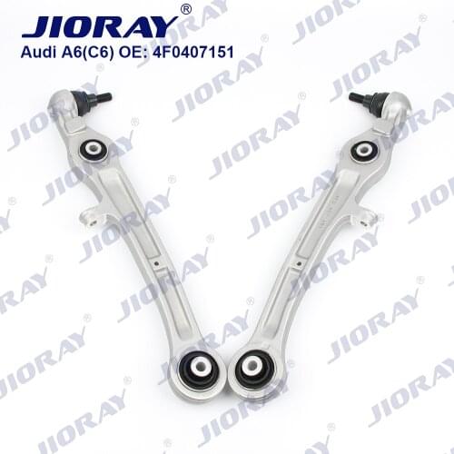 JIORAY Pair Front Lower Suspension Control Arm Straight For Audi A6 4F2 4FH 4F5 A6L C6 4F0407151 4F0407151A