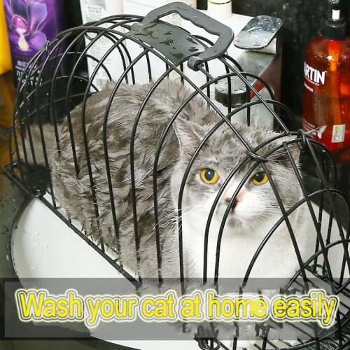 Cat Cage Carrier For Cat Blow Take A Shower To Make An Injection Fixed Anti Seizing Anti Biting Multi Function Bath Cage