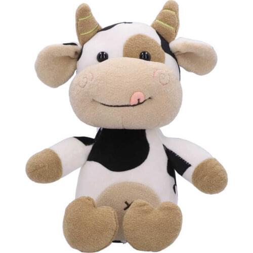 Cow Stuffed Plush Toy Cute Animal Cartoon Cattle Calf Doll Toy for Kids Birthday Gift
