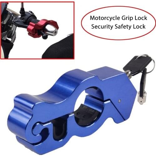 Motorbike Anti-theft Horn Lock Motorcycle Handlebar Lock Aluminum Alloy Handlebar Brake Handle Solid Lock Motorcycle Accessories