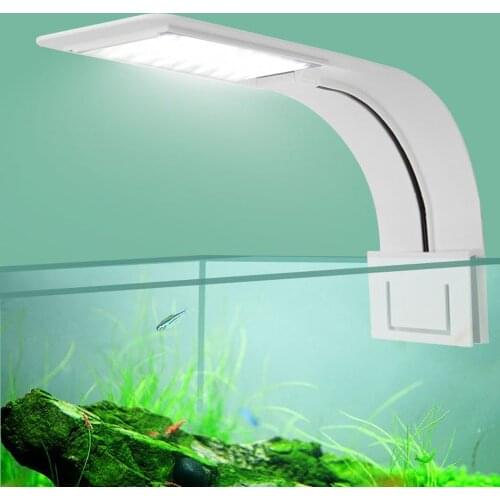 Super Slim LED Aquarium Light Plants Grow Lighting Aquarium Fish Tank Light Creative Clip On Lamp with EU Plug
