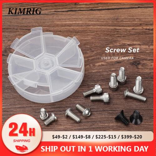 KIMRIG Dslr Camera Screw Hex Screw 1/4 Inch 12pcs Pack For Camera Accessory Replacement Photo Studio Photography