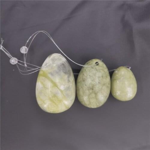 Natural Jade Egg Kegel Women Pelvic Floor Muscle Kegel Exercise Yoni Egg Massage ball Tightening Vaginal Ben Wa Ball Kegel Egg