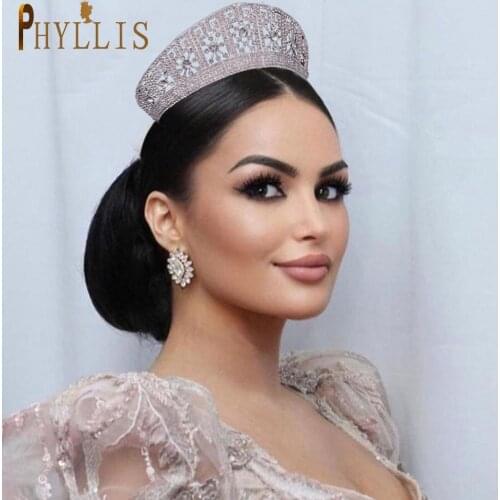 A308 Zircon Baroque Queen Crowns for Women Rhinestone Wedding Tiaras for Brides Crystal Princess Crown Party Hair Accessories