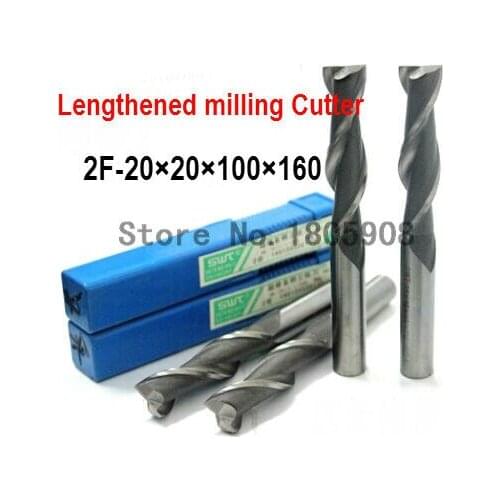 1pcs 20mm Two 2 Flute HSS & Special extended length Aluminium End Mill Cutter CNC Bit Milling Machinery Cutting tools