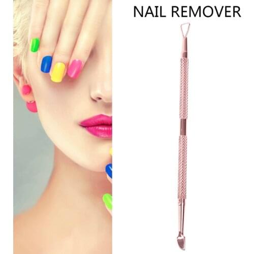 1pcs Gold Stainless Steel Cuticle Pusher Nail Art Pedicure Manicure Tools Nail File Dead Skin Push Cuticle Remover Nail Pusher