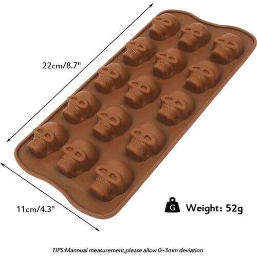 1pcs Creative Molds for Bars Silicone Skull Ice Cube Super Flexible Ice Cream DIY Tool Maker Chocolate Mold Tray