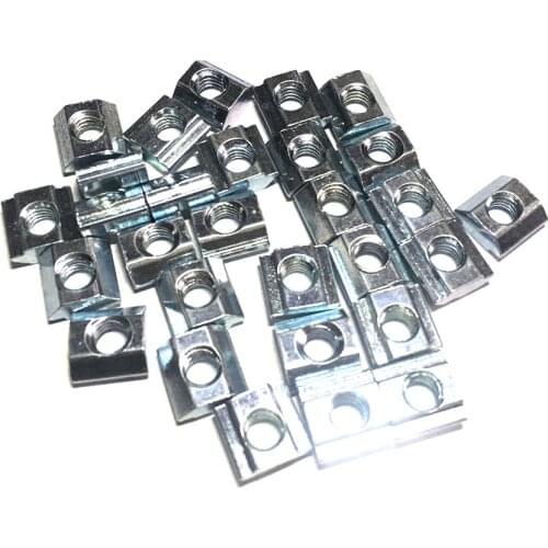 1pcs/lot T Sliding Nut Block Square nuts M6 for 3030 Aluminum Profile Slot Zinc Coated Plate Aluminum connector Accessories