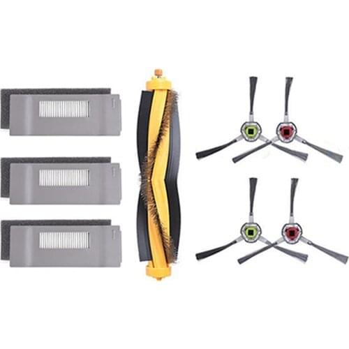 1PC Main Brush+2Pair Side Brushes+3PCS Filters for ECOVACS DEEBOT 900 901 Robotic Vacuum Cleaner Parts Replacement Filter&Brush