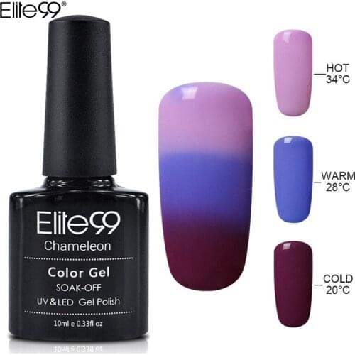 Elite99 10ml Thermal Nail Gel Polish Temperature Change Color Gel Nail Polish Soak Off UV Gel Varnish Nail Art Lacquer Nails