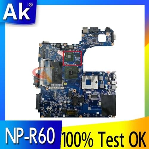 AKEMY laptop motherboard For samsung NP-R60 R60 BA92-04962a X2400 Main board DDR2 free cpu works
