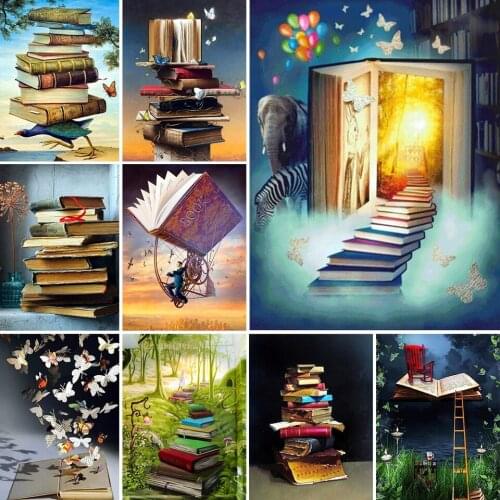 Diy 5D Diamond Painting Book Landscape Cross Stitch Kit Full Drill Diamond Embroidery Mosaic Art Picture Of Rhinestones Decor