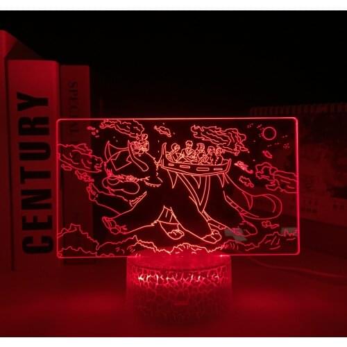 Avatar The Last Airbender 3D White Base Lamp for Childrens Room Decor Night Light Kids Bithday Gift Anime Manga LED Table Light