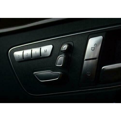 Car Door Lock & Seat Memory Button Cover Trim for Benz A B E-class GLA GLK ML GL