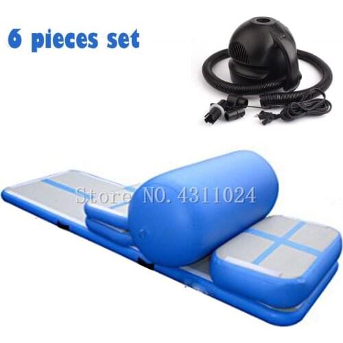 Free Shipping A Set (include 6 Pieces)inflatable air track cheap tumbling track for exercise gymnastic flooring with free pump