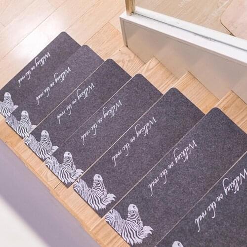 Stair Step Mat Home Wood Non-slip Staircase Floor Stickers Free Home Glue Office Carpet Stairway Self-adhesive G4T0