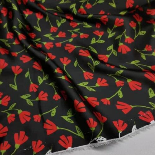 Printed Glossy Fabric Summer Dress Scarf Fabric Sunscreen Accessories DIY Material