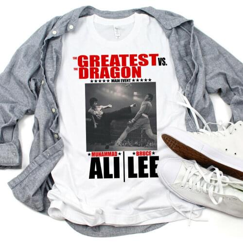 Bruce Lee Vs Muhammad Ali. The Greatest Vs The Dragon Unisex Shirt