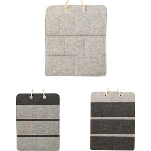 Felt Storage Hanging Bag Phone Magazines Tablets Remotes Wall Hanging Organizer Living Hanging Sundry Storage Bag