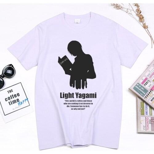 Anime Death Note T-shirt Shinigami Ryuk Light tops Manga Yagami L print Tops men women Summer Cotton Oversized ropa hombre