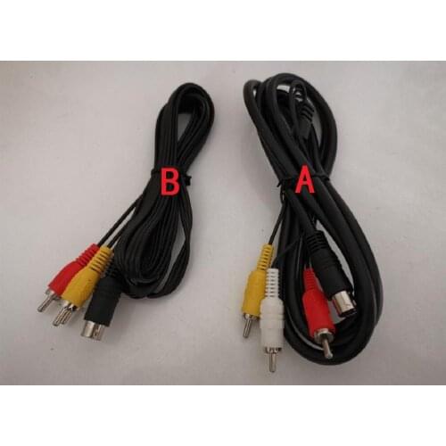 FZQWEG 9Pin 2 types Cable For Sega Genesis 2 Audio Video AV Cable Cord RCA Cable for Mega Drive MD 2