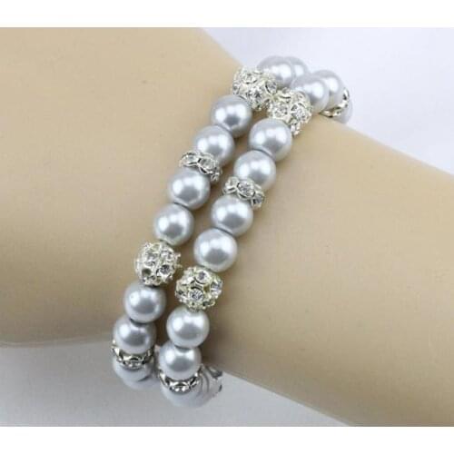 Perfect Wedding Pearls Bracelets,Gray Color 8mm Freshwater Pearl Bracelet ,Real Pearl Jewelry,Charming Women Bridesmaid Gift