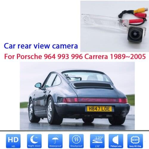 Rear View Camera For Porsche 964 993 996 Carrera 1989~2005 Night Vision License Plate camera Waterproof high quality RCA