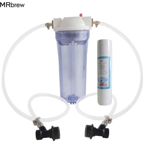 10" Beer Filter Housing with 30" lengths of tubing and liquid ball lock fittings Draft Homebrew beer