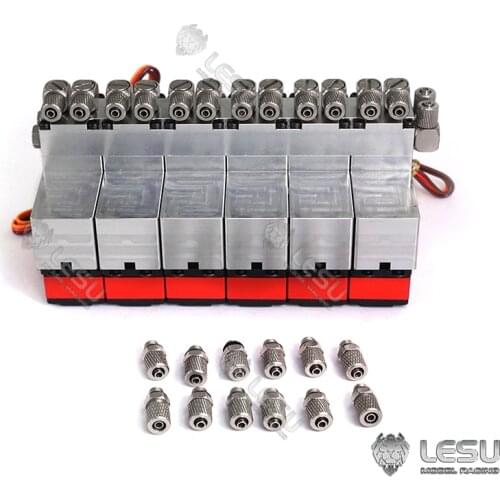LESU Metal Directional Valve 6CH Servo for 1/14 RC Hydraulic Dumper Truck Loader Excavator DIY TAMIYA Scale Model