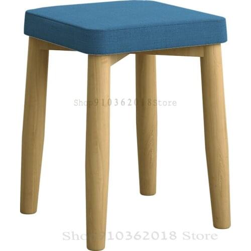 Small Stool Home Dining Chair Economical Fabric Bench Ins Net Red Dressing Square Stool Lazy Leisure Creative Chair