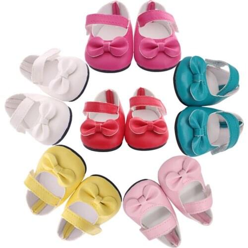 2021 New Pattern Fashionable Grey Leather Shoes Fit 18Inch American 43cm Baby Doll Clothes Accessories,Girls Toys,Generation