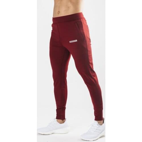 2021 New Muscle Fitness Running Training Sports Cotton Trousers Mens Breathable Slim Beam Mouth Casual Health Pants