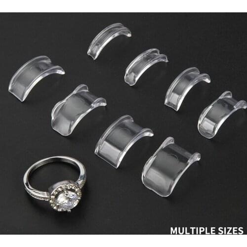 Silicone Ring Size Adjuster Ring Tighten Invisible Ring Sizer Spacer Reducing For Loose Ring Size Reducer Guard Universal 8Pcs