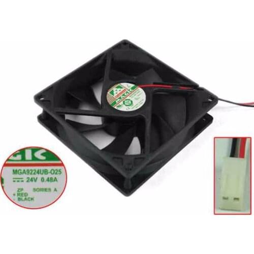 MAGIC MGA9224UB-O25 Server Cooling Cooling Fan DC 24V 0.48A 92x92x25mm 2-wire