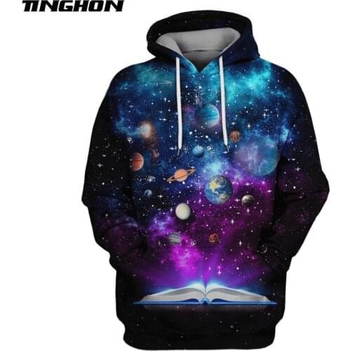 XS-7XL 3D All planets in the universe from a book Full Printed Hoodie Unisex Galaxy Sweatshirt streetwear sudadera hombre