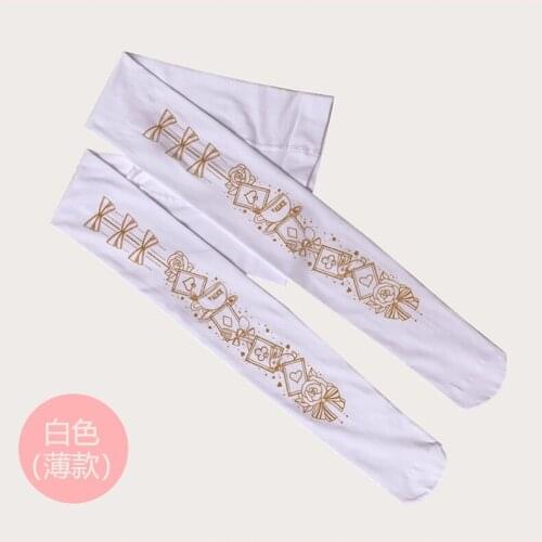 Japanese JK college style sweet lolita stockings sets retro lace printing cosplay stockings kawaii girl gothic lolita stockings