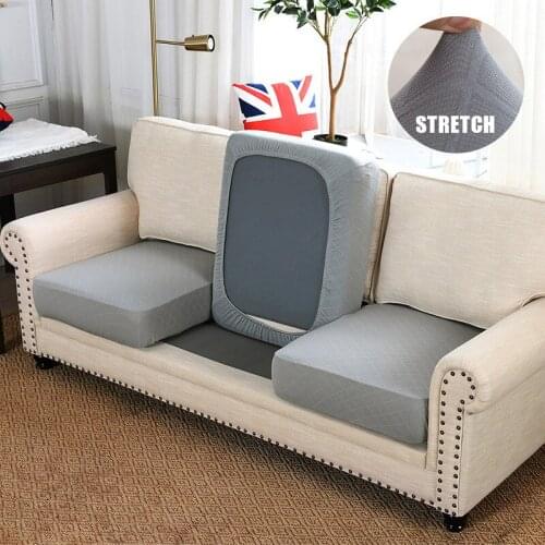 Jacquard Plaid Sofa Cushion Cover Seat Non-Slip Sofa Slipcovers Elastic Couch Chair Cover Removable Polyester Funiture Protector