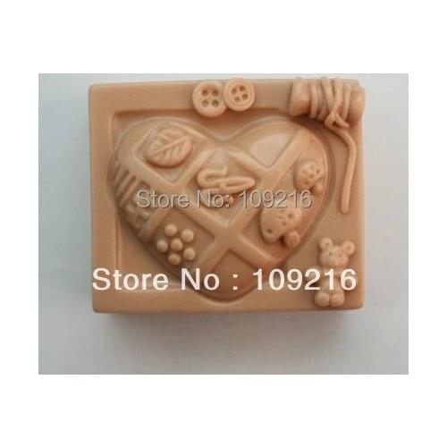 1pcs DIY LOVE (Zx1559) Silicone Handmade Soap Mold Crafts DIY Mold