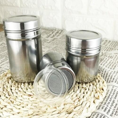 1Pc New Stainless Steel Sprinkle Cocoa Cinnamon Sugar Gauze Mesh Jar Seasoning Bottle Fancy Coffee Powder Duster