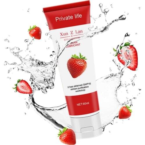 1 Pcs Sex Fruit Oil Strawberry Flavor Lover Water Soluble Body Lubricant Oil Sex Lube Oral 60ml