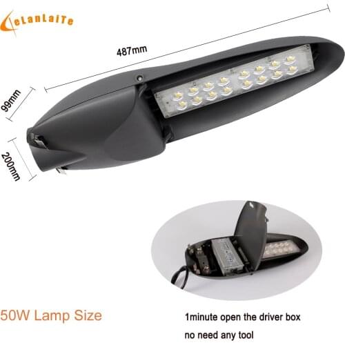 2pcs/lot 50w 100w 150w cobra led street light led parking lot light with high lumen 150lm/w and IP65 Waterproof