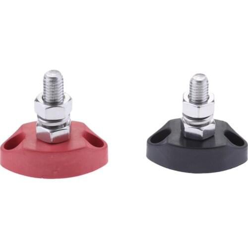 2x 6mm Junction Block Power Post Insulated Terminal Stud For Boat Marine Yahcts