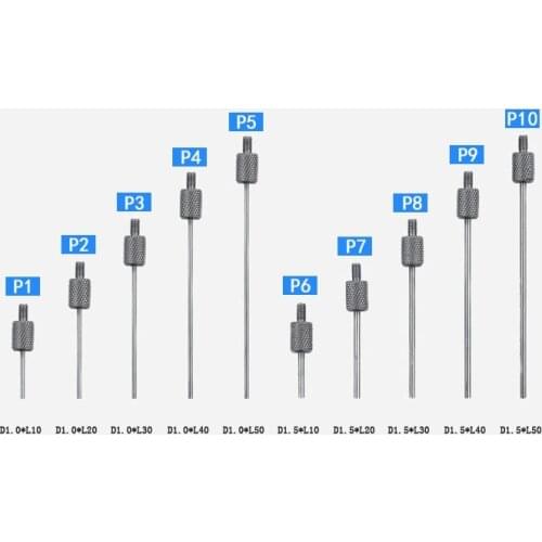 3--10pcs M2.5 Dial gauge probe, needle tip probe for dial indicator, height measuring needle height gauge