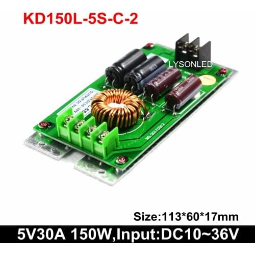 5V30A 150W Slim Bus/vehicle LED Scrolling Message Display Power Supply , Input DC10~36V Signboard Driver